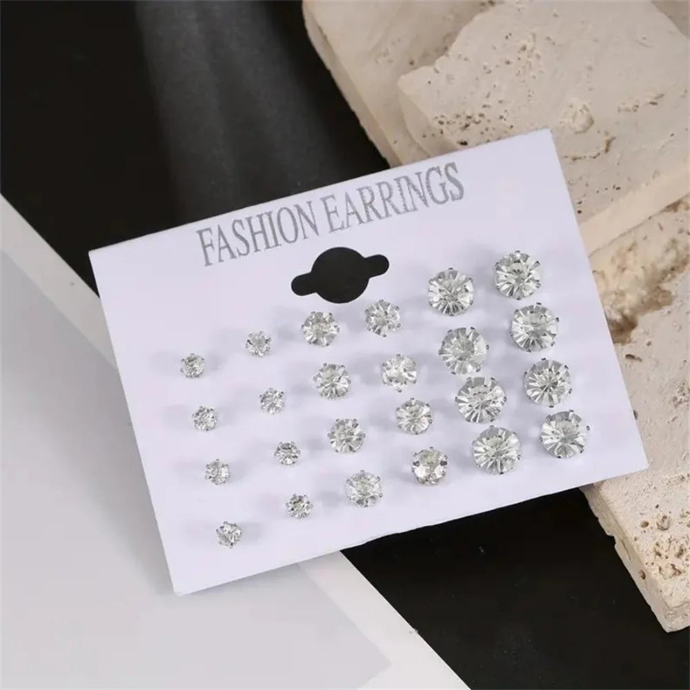 Set orecchini con zirconi
