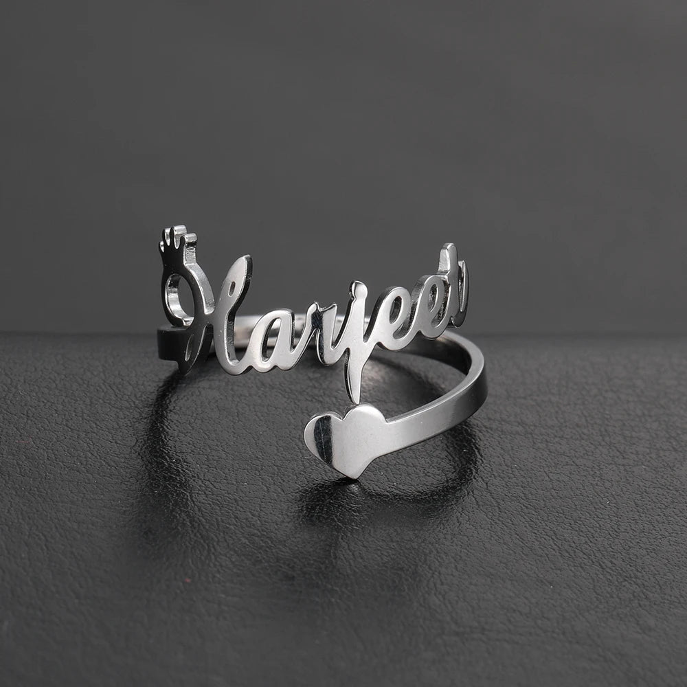 Anello nome con cuore