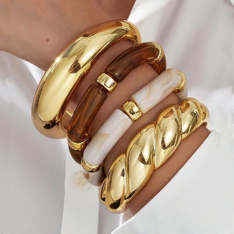 Set bracciali vintage indossato