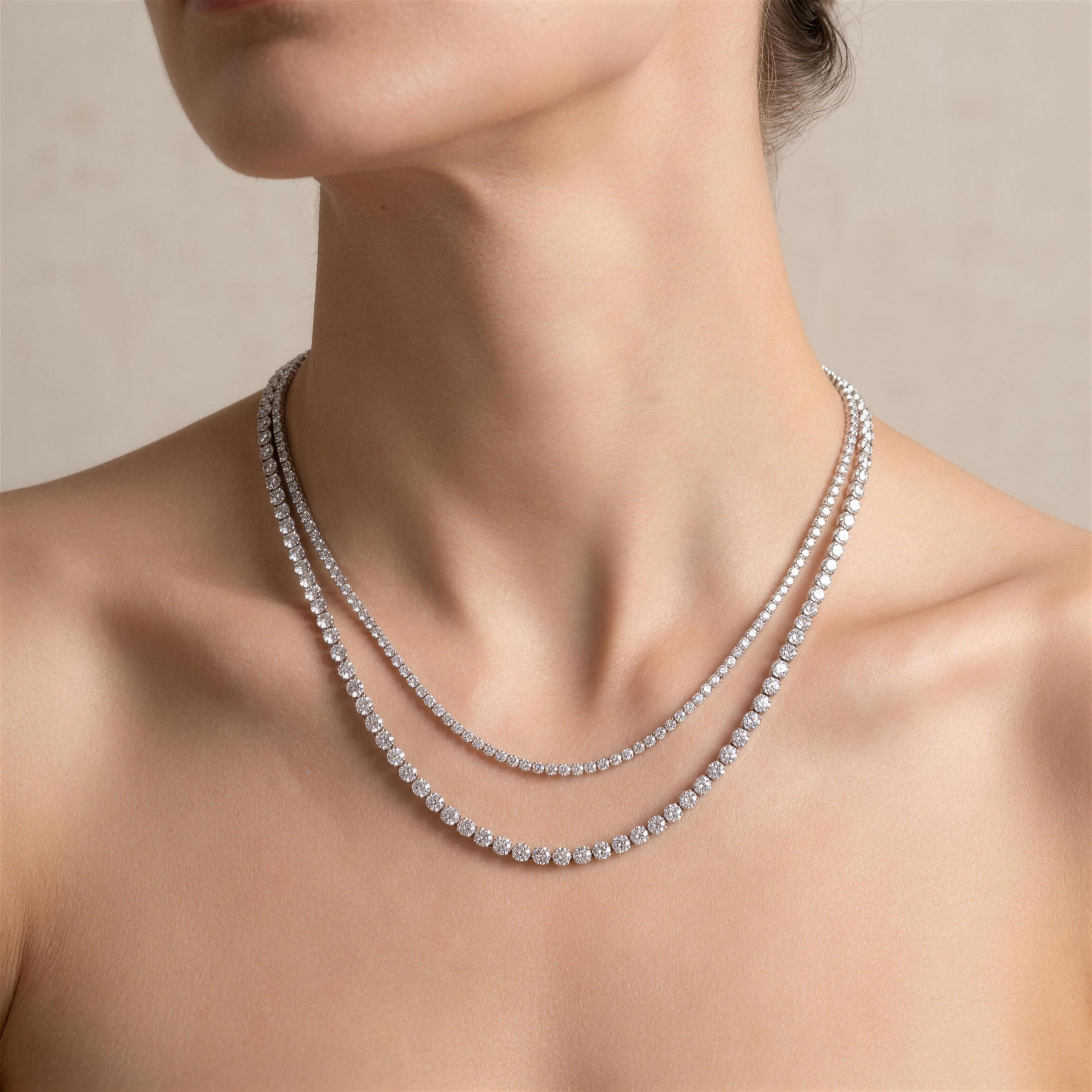 Collana Tennis indossata
