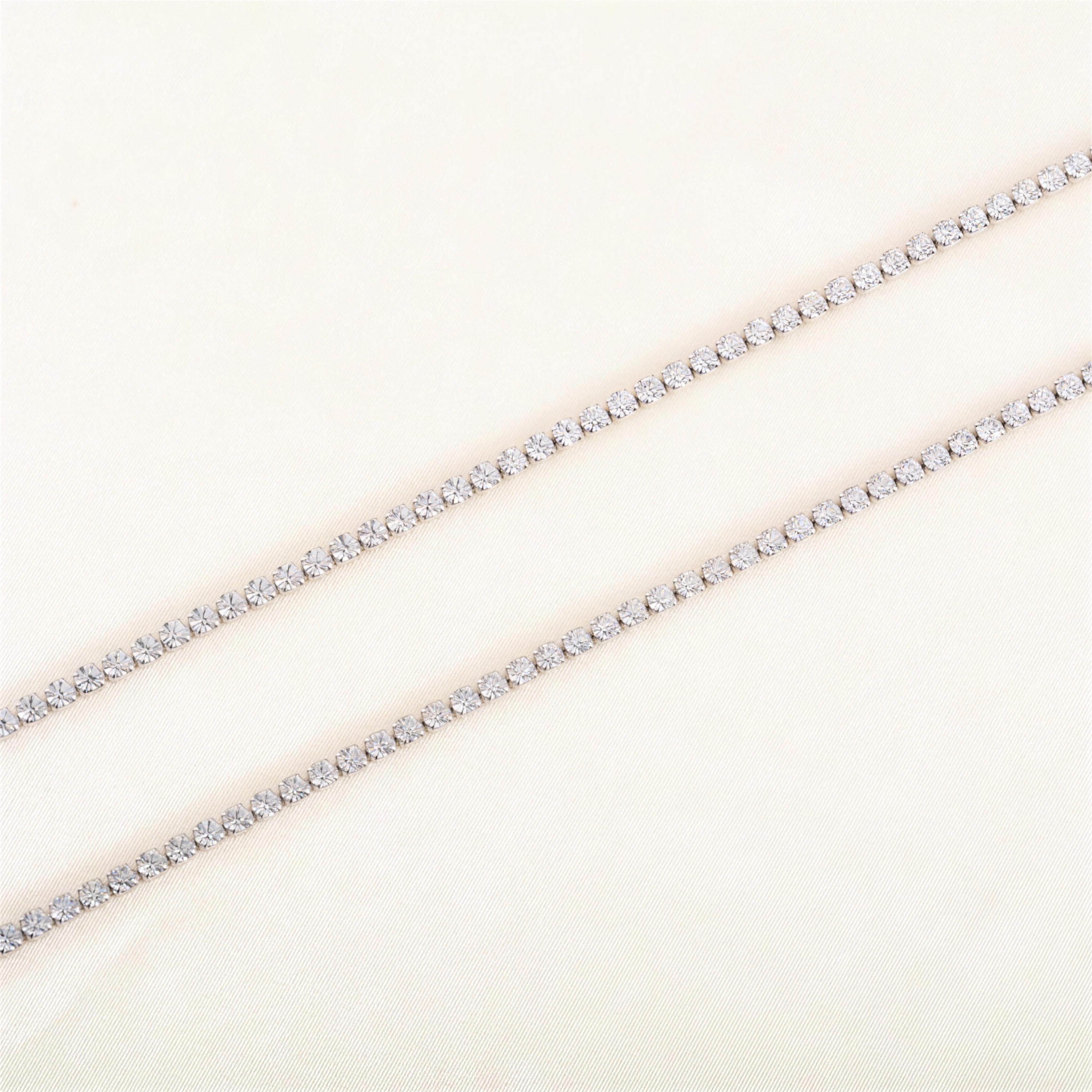 Collana Tennis argento