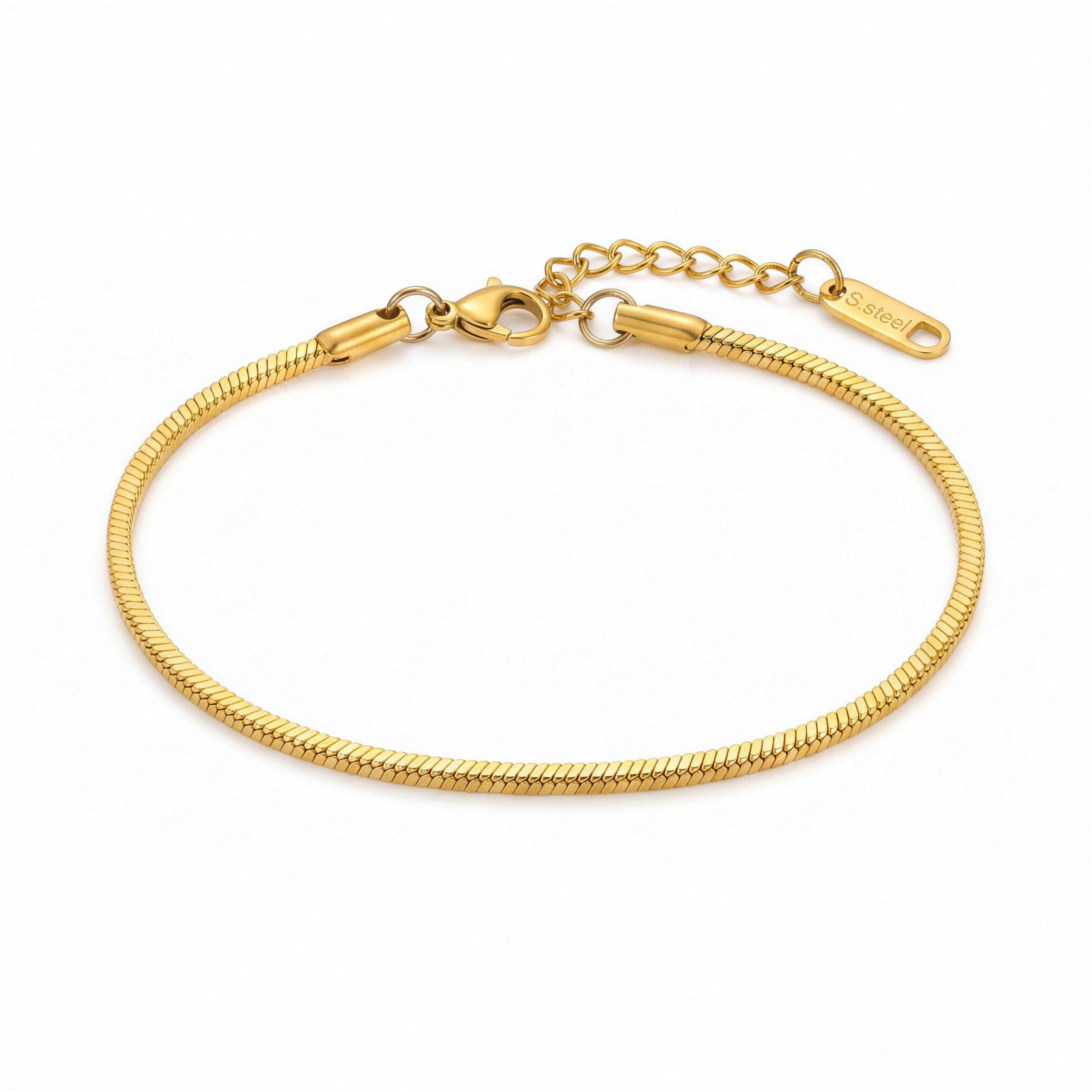 Bracciale Basic in acciaio inox dorato
