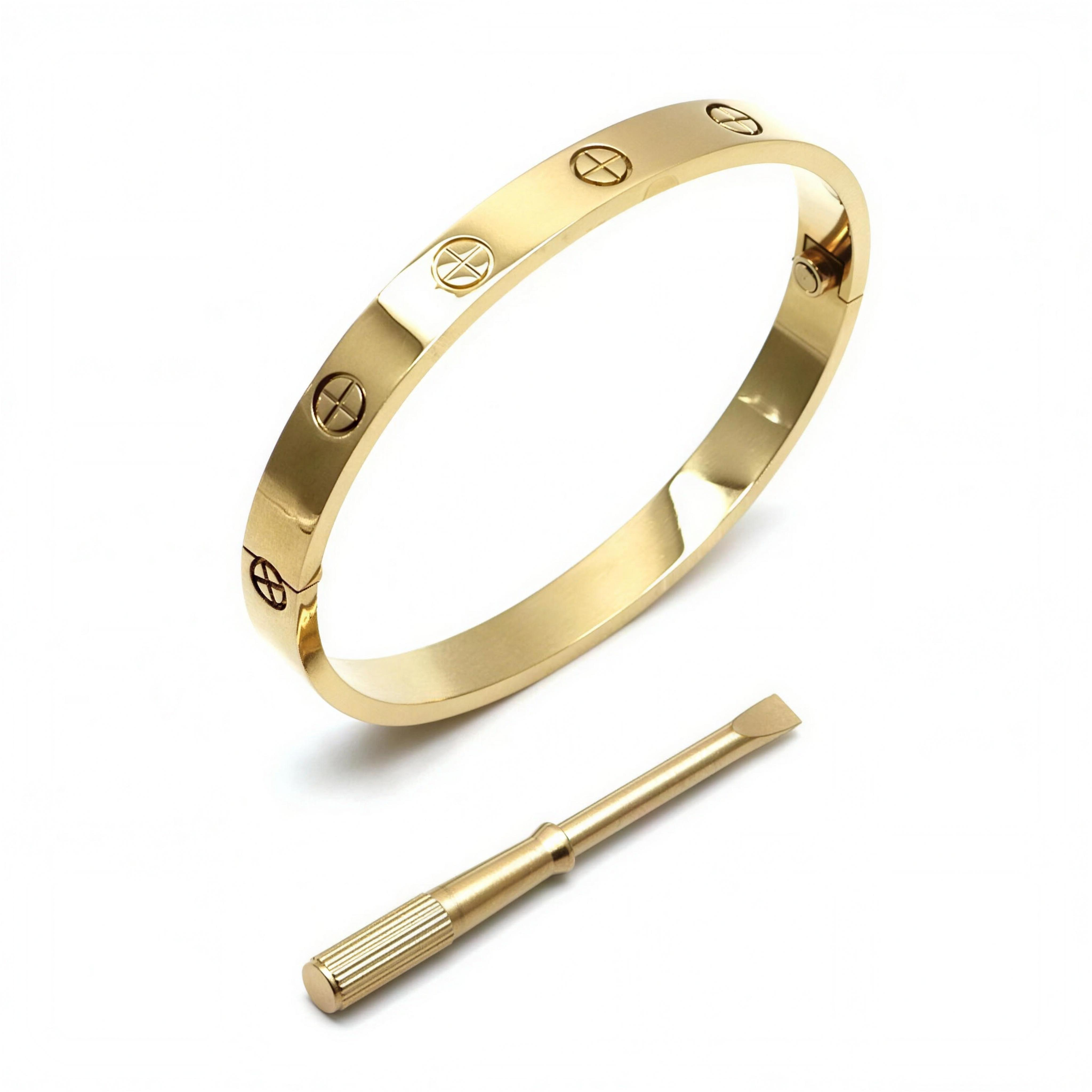 Bracciale a Croce oro in acciaio inox