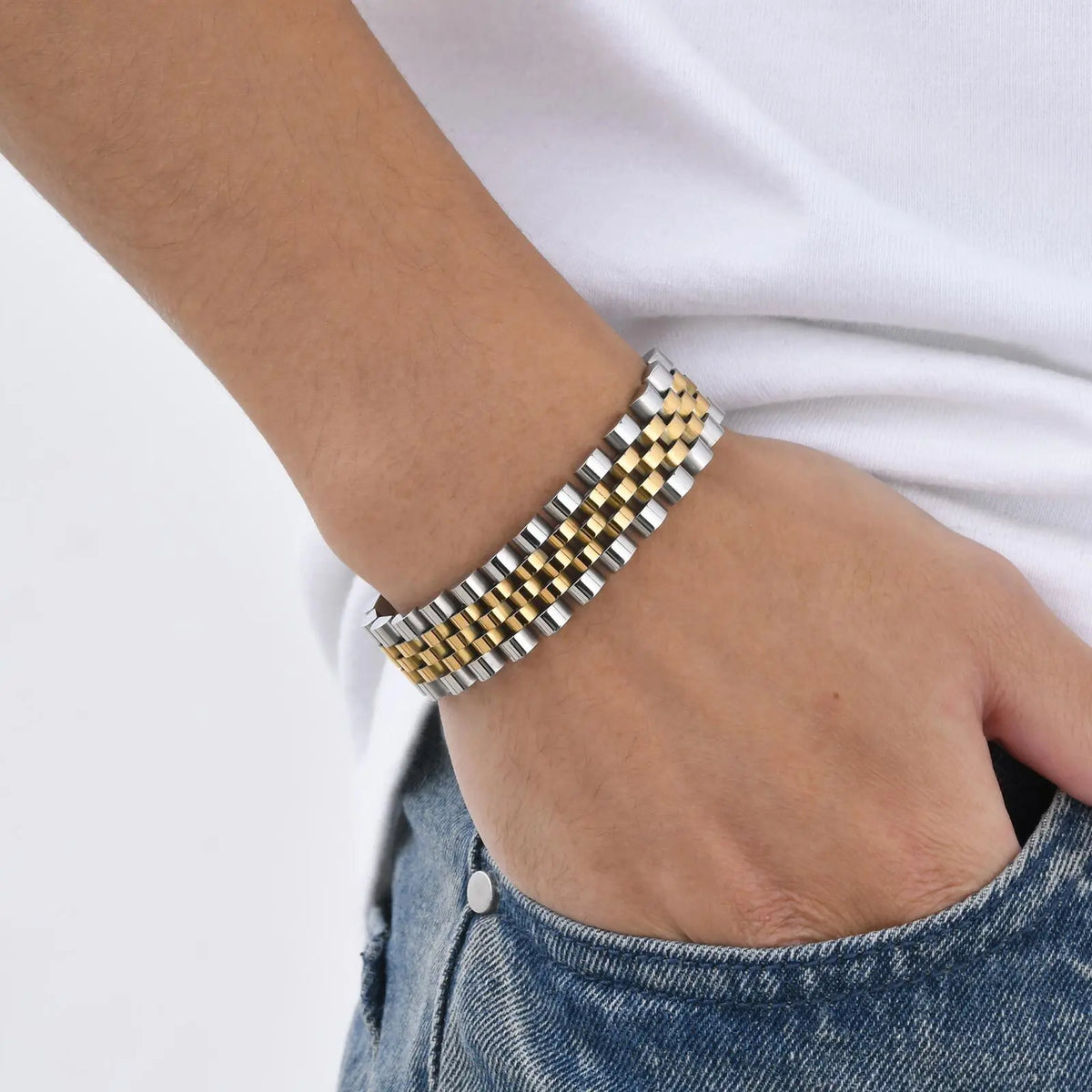 Bracciale Jubilee indossato al polso