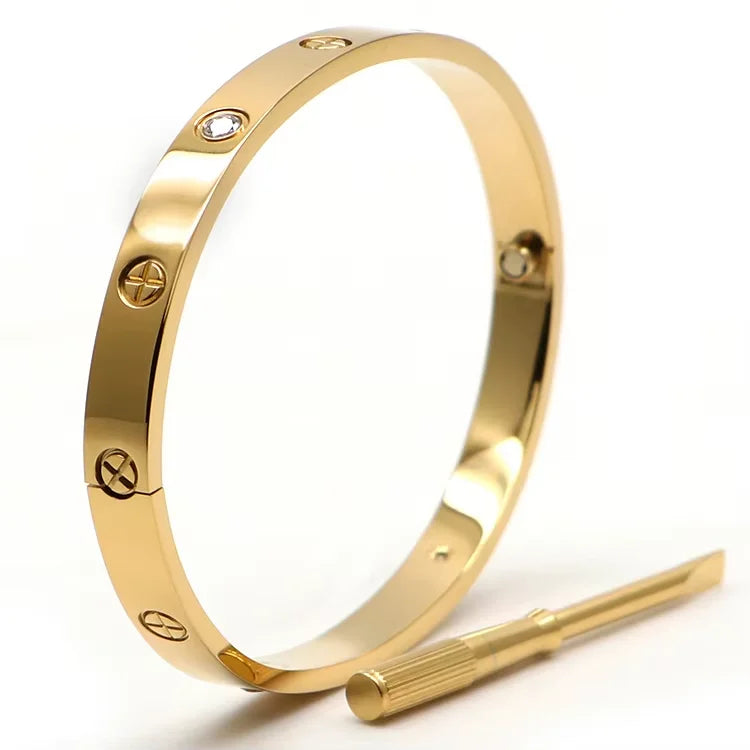 Bracciale a Croce oro con pietre