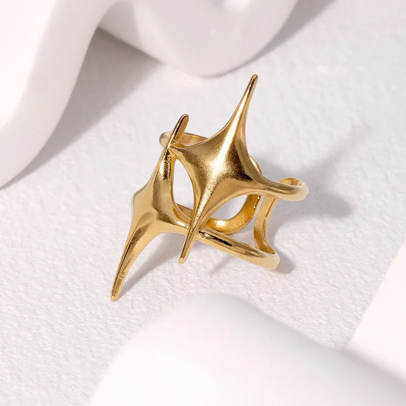 Anello Punk Vintage oro in acciaio inox