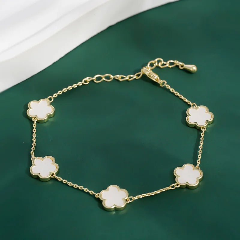 Bracciale Pentaleaf bianco