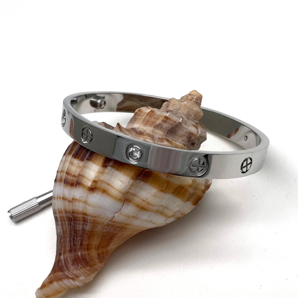 Bracciale a Croce argento con pietre