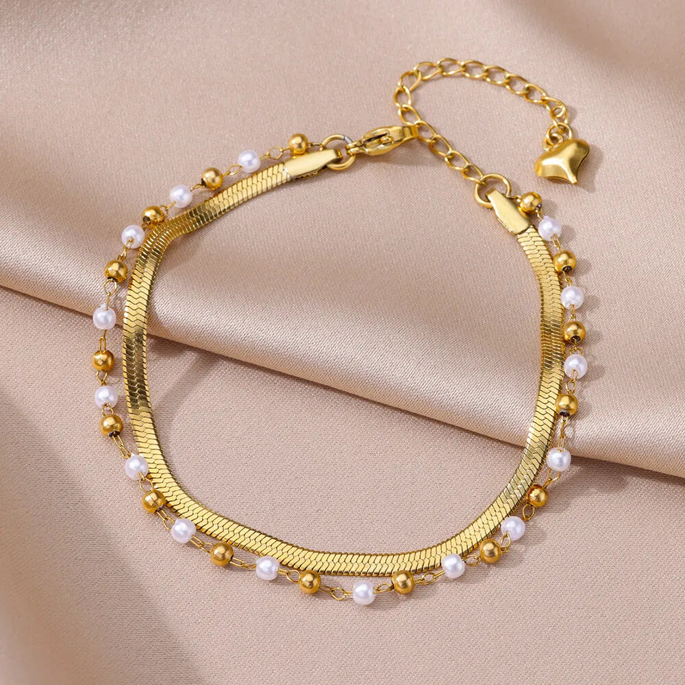Cavigliera modello Snake e Perline
