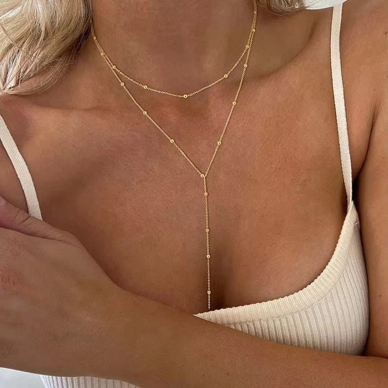 Collana a Y sul décolleté
