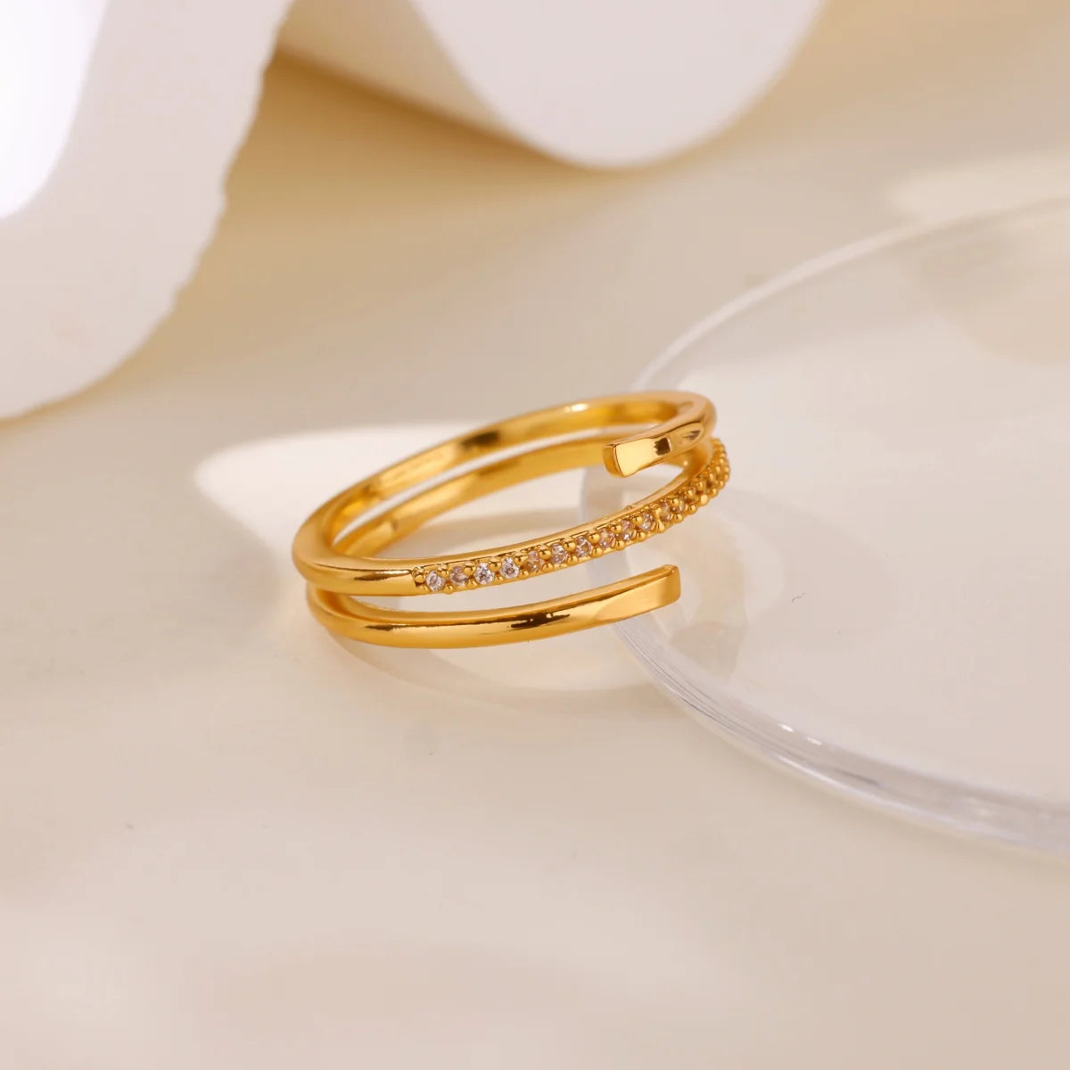 Anello Tripla Fascia oro