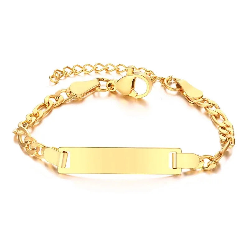 Bracciale con Incisione oro in acciaio inox