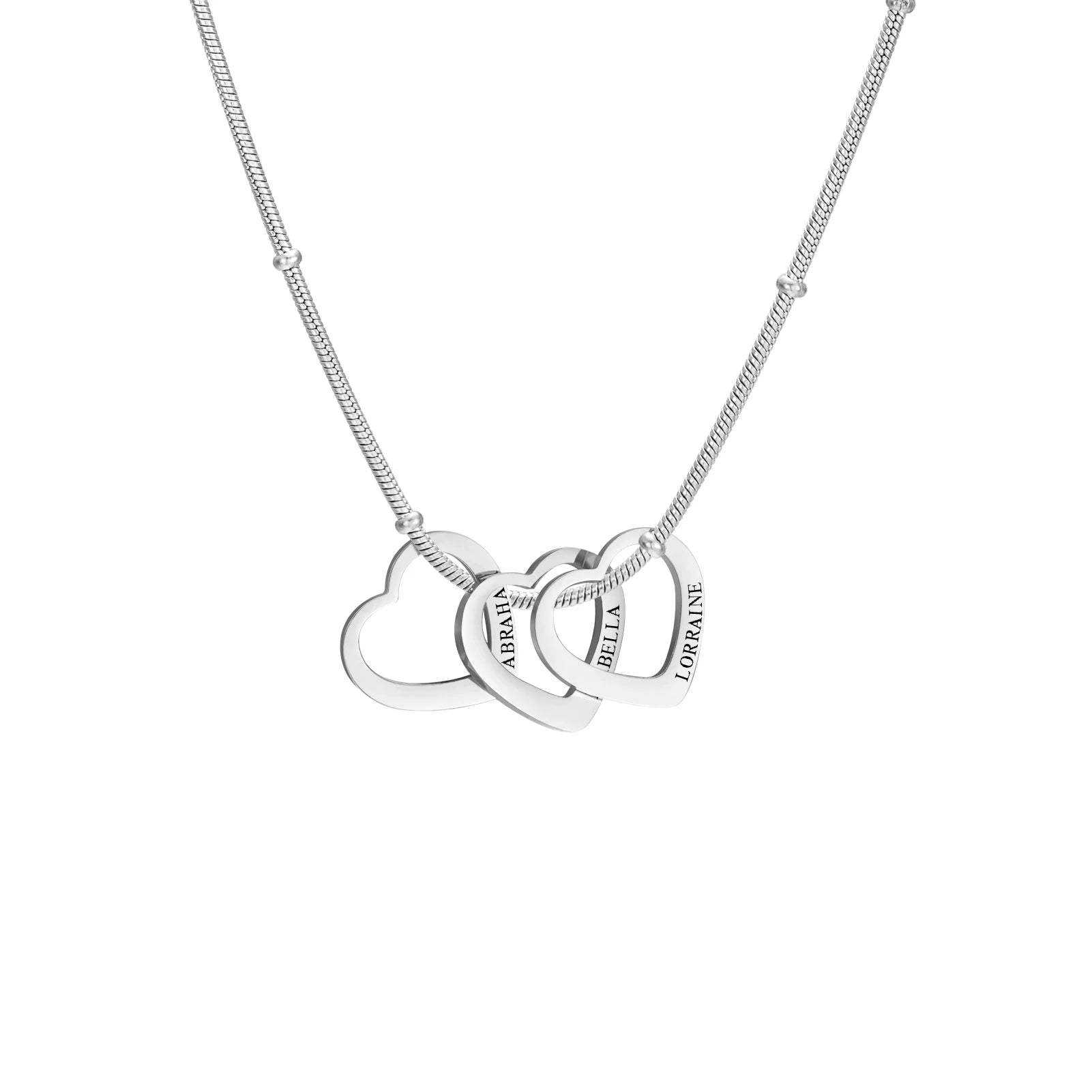 Collana con tre cuori intrecciati
