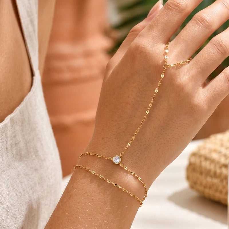 Bracciale Doppio Strato indossato