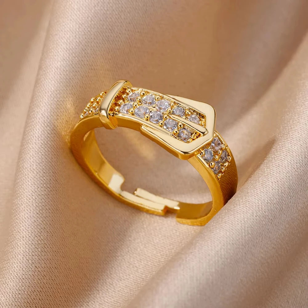 Anello modello Fascia Pavé